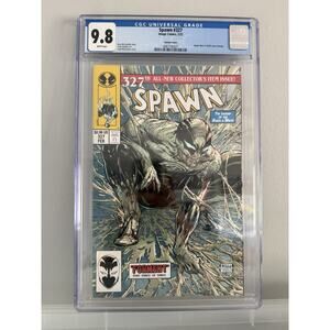 Spawn #327 (2/22) Graded CGC 9.8 White Pages McFarlane Variant Cover Spider-Man